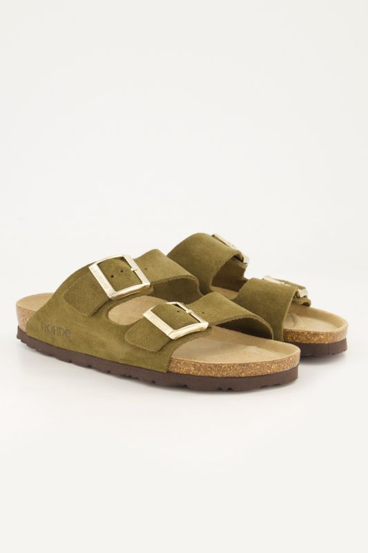 Mules en cuir, marque Rohde, largeur confortable