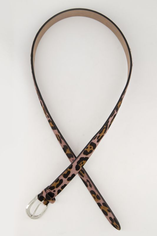 Ceinture en cuir, motif léopard, boucle léopard