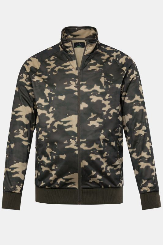 Veste de survêtement JAY-PI, matière technique et respirante, collection Fitness, imprimé camouflage – jusqu'au 7 XL