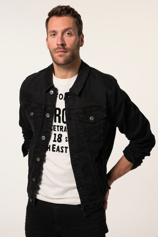 Veste en jean JP 1880, 4 poches et patte de boutonnage, jusqu'au 8 XL