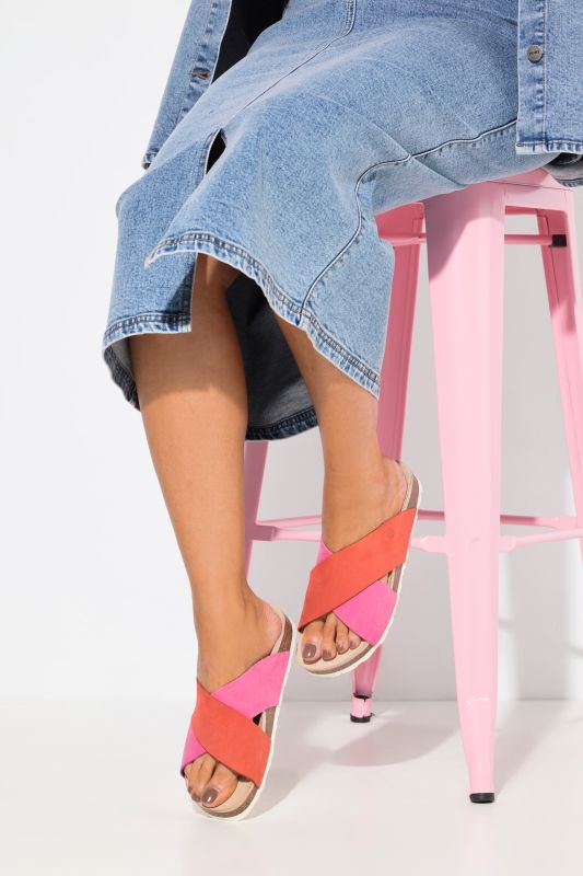 Mules en nubuck Rohde, largeur confortable