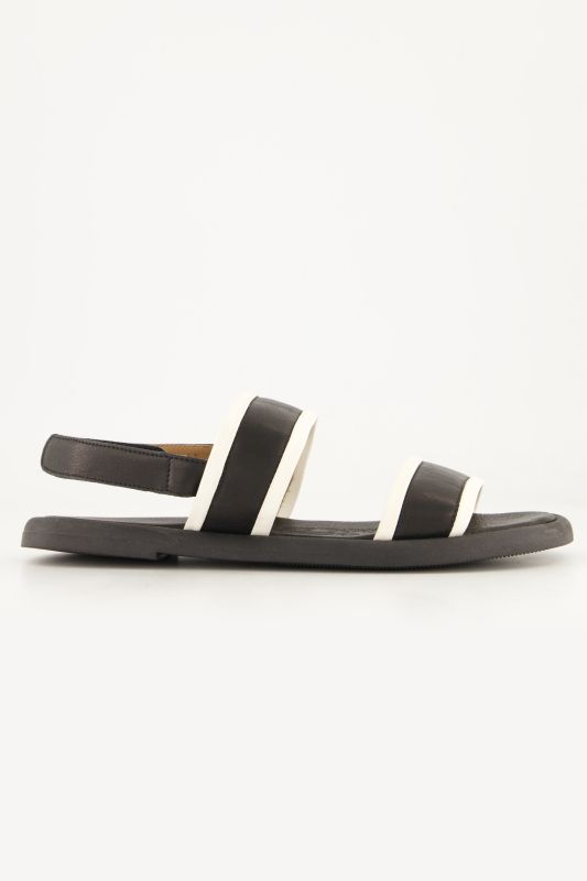 Sandales en cuir, bride à scratch - largeur H