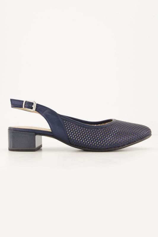 Slingbacks Caprice en cuir perforé, largeur H