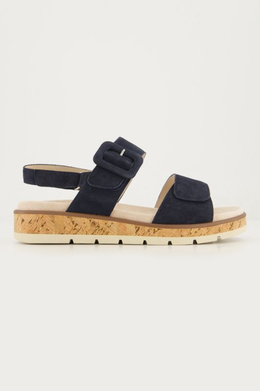 Sandales en cuir Caprice, semelle de propreté amovible - largeur G