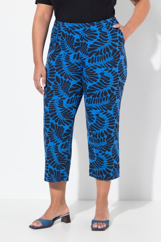 Pantalon 7/8 en jersey, jambe droite et large, taille élastique