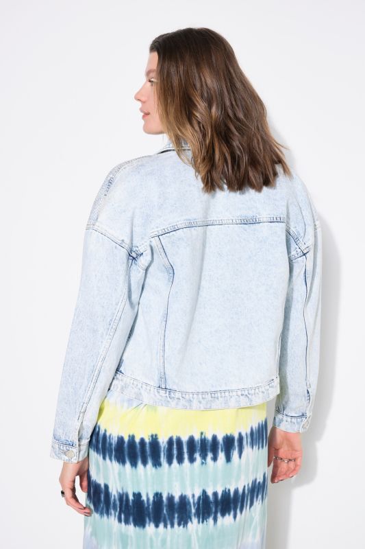 Veste en jean oversize, rivets brillants