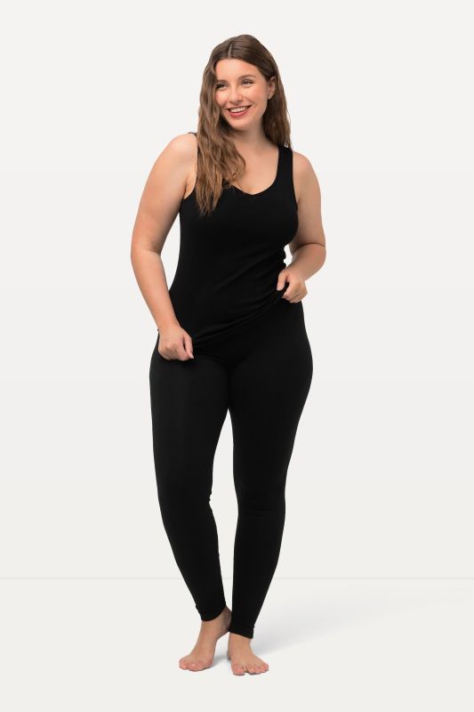Legging en coton avec taille élastique, coupe Slim