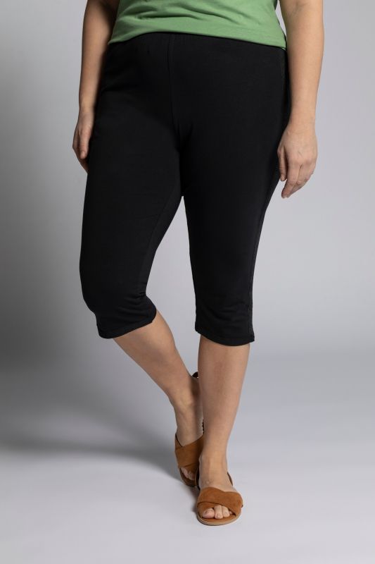 Legging corsaire avec bande de dentelle sur le côté, en coton bio