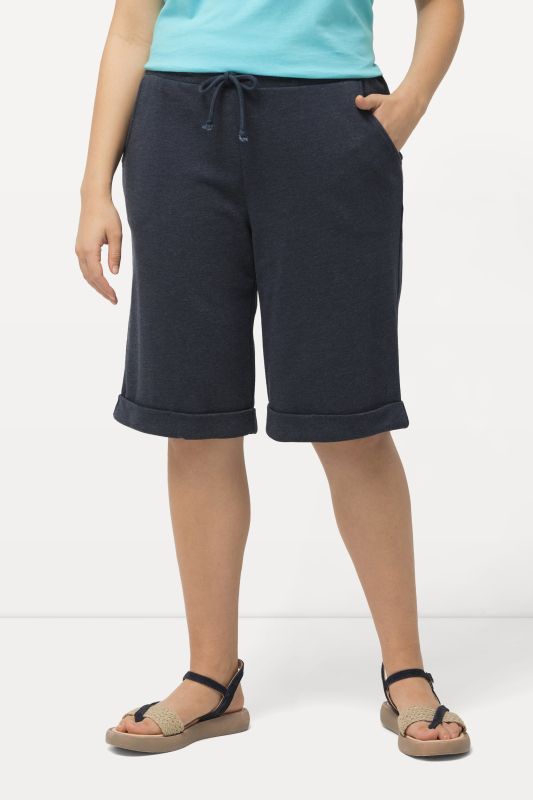 Short Mary en molleton, taille élastique, jambe droite et large