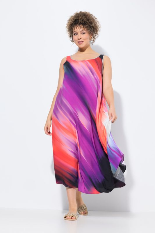 Robe sans manches, décolleté en V et coupe évasée