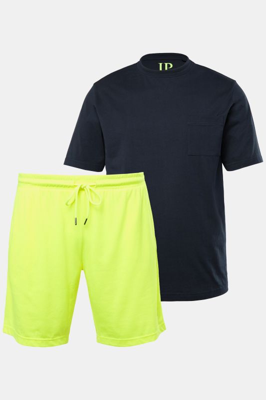Pyjama JP 1880, collection Homewear, 2 pièces (T-shirt + bermuda) - jusqu'au 8 XL