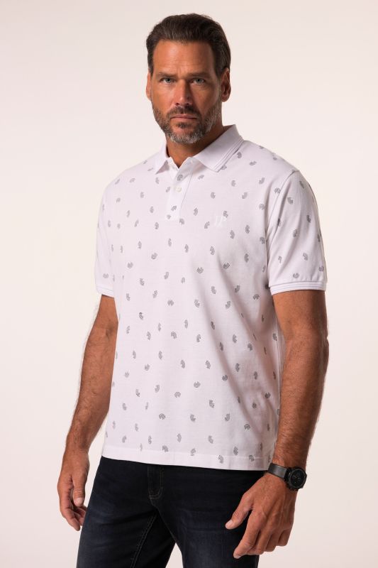Polo JP 1880 à manches courtes, tissu piqué dans un imprimé all-over - jusqu'au 8&nbsp