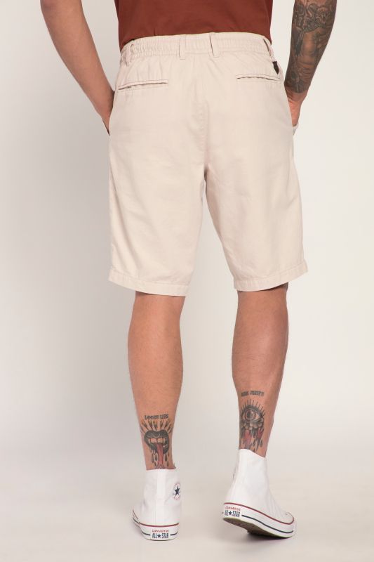 Bermuda aspect lin. Taille élastique et coupe décontractée