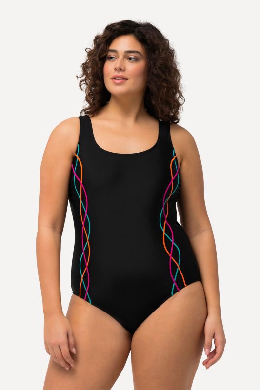 Maillot de bain sans bonnets souples. Passepoils. Matière recyclée.