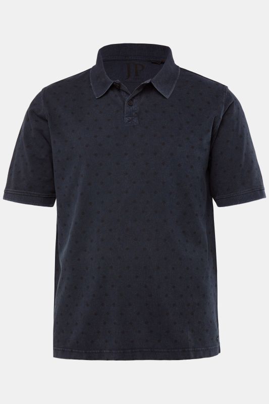 Polo JP 1880 à manches courtes, tissu piqué dans un imprimé all-over, style vintage - jusqu'au 8&nbsp
