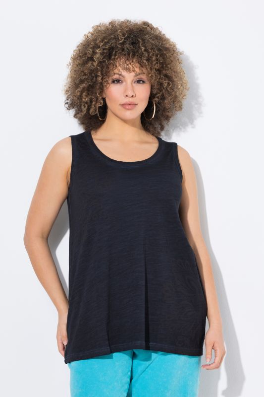 Débardeur imprimé mandalas, décolleté rond, coupe évasée