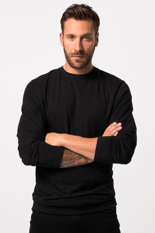 T-shirt manches longues et col rond, ventre confort, collection Basic - jusqu'au 8 XL