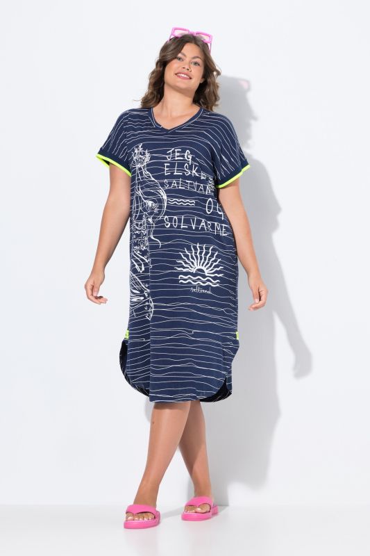 Robe t-shirt avec décolleté en V, OEKO-TEX MIG