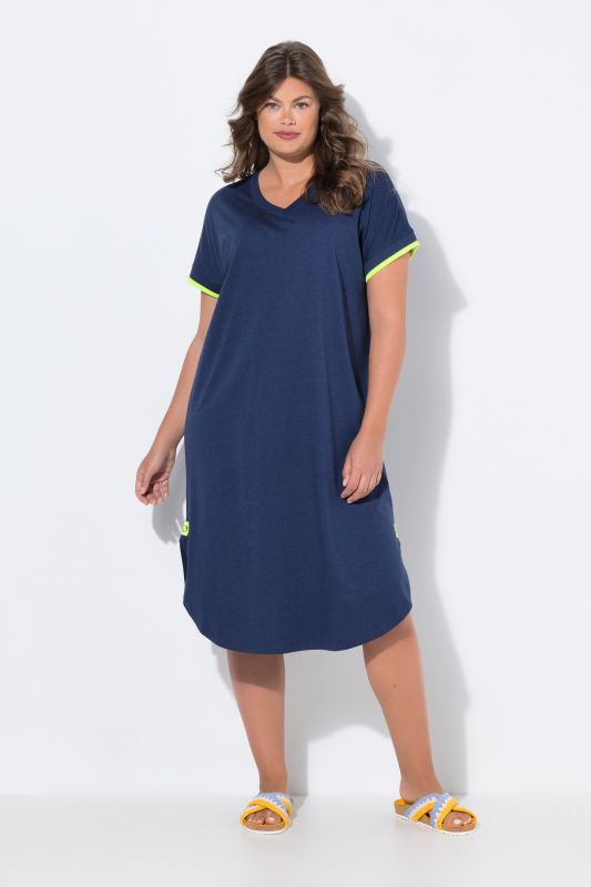 Robe t-shirt avec décolleté en V, OEKO-TEX MIG