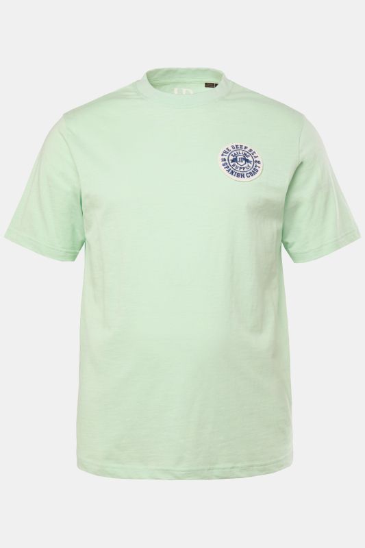 T-shirt JP 1880 manches courtes et col rond, écusson sur la poitrine - jusqu'au 8 XL