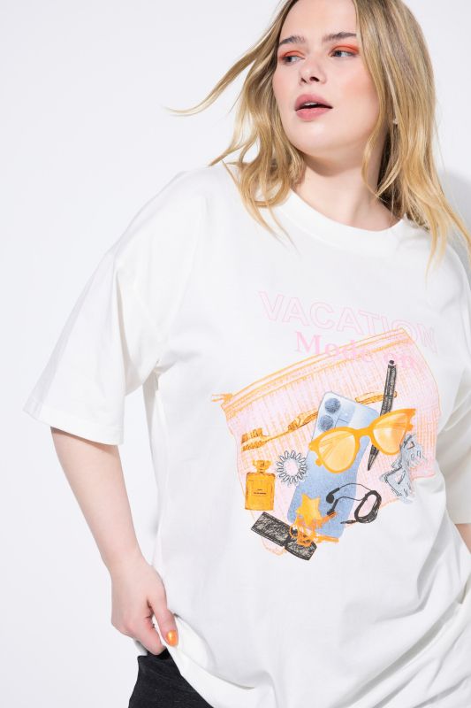 T-shirt oversize, manches courtes