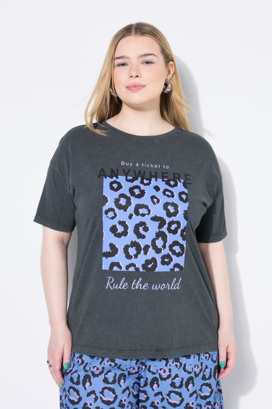 T-shirt oversize, style vintage et imprimé léopard