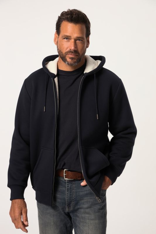 Veste à capuche JP 1880, collection Outdoor. Veste en molleton avec doublure en polaire bouclée. Fermeture à glissière. Jusqu'au 8 XL.