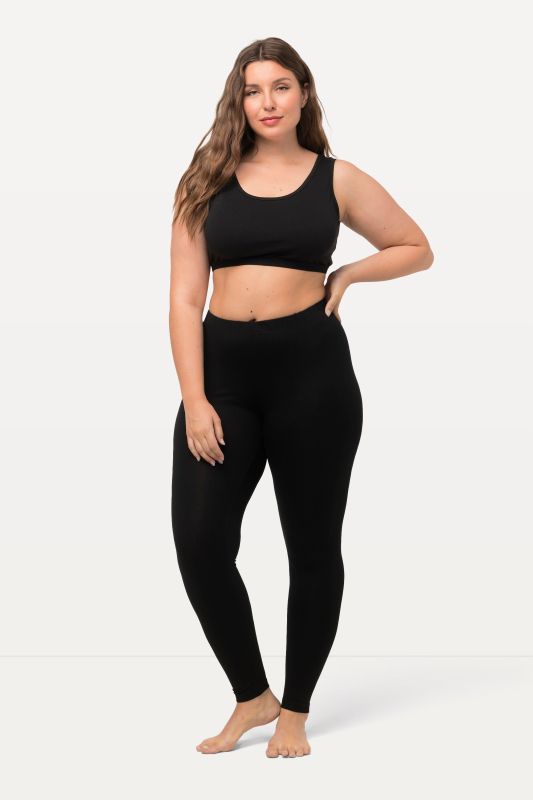 Legging longueur mollet, jambe étroite et taille élastique
