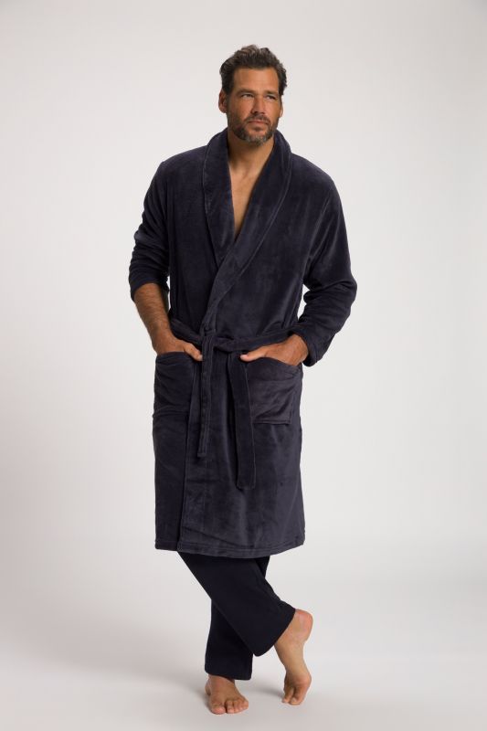 Peignoir JP 1880 en microfibres, avec ceinture à nouer, collection Homewear - jusqu'au 8 XL