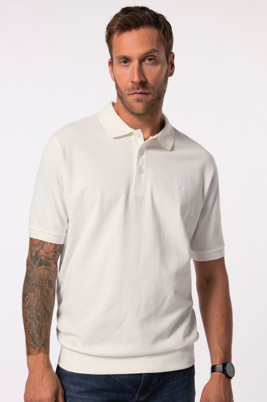 Polo en piqué à manches courtes, coupe ventre confort, collection Basic - du XXL au 10 XL