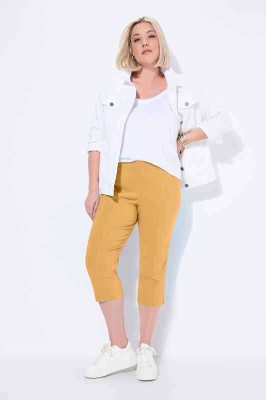 Corsaire en bengaline. Très extensible et infroissable. Taille élastique