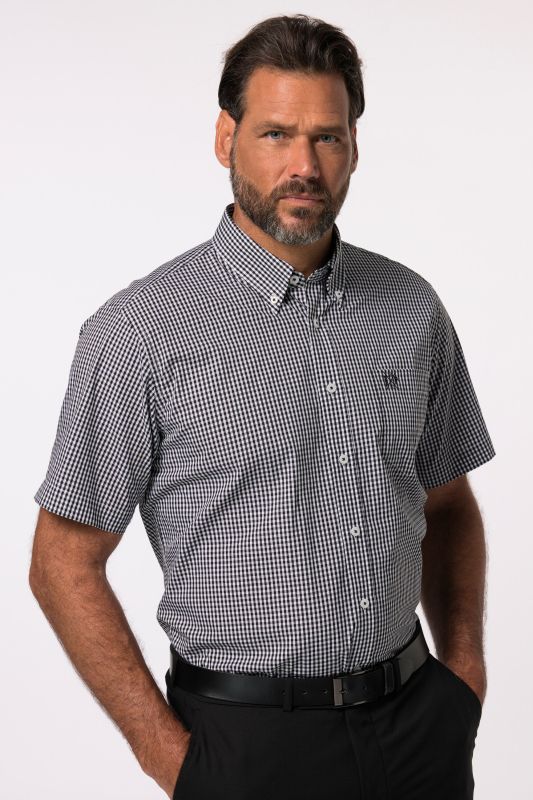 Chemise, business, manches courtes, carreaux vichy, jusqu'au 8 XL, Comfort Fit