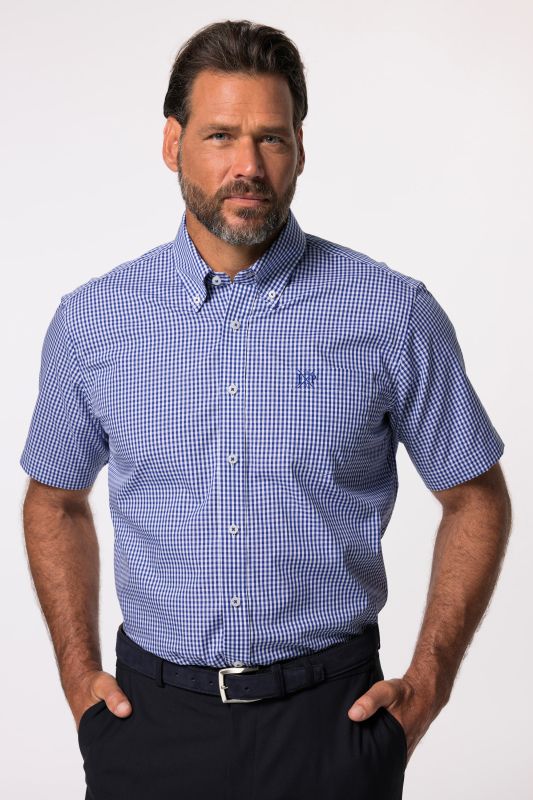 Chemise, business, manches courtes, carreaux vichy, jusqu'au 8 XL, Comfort Fit