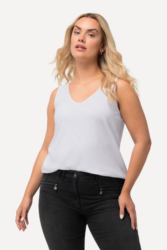 Débardeur coupe Classic Fit, bretelles larges et décolleté en V