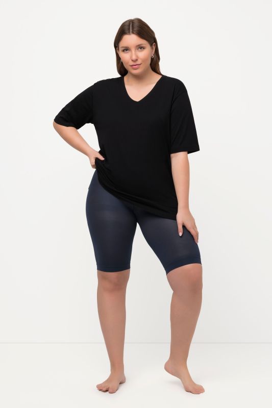 Cycliste, 80 deniers. Protège des cuisses contre les frottements, longueur aux genoux.