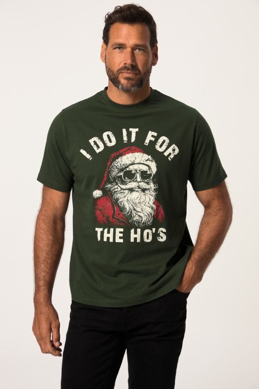 T-shirt  à manches courtes, col rond et imprimé de Noël