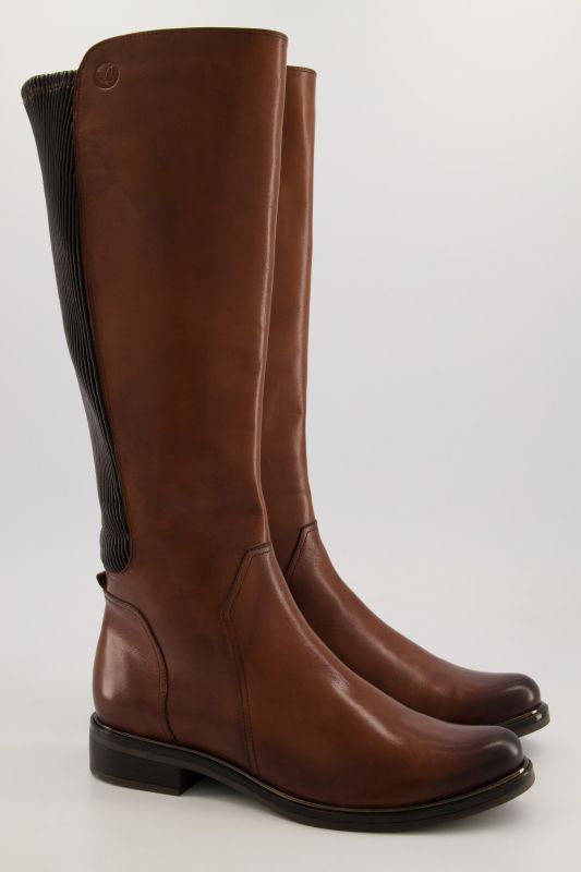 Bottes Caprice, cuir nappa et empiècement stretch, largeur G