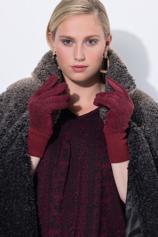 Gants en polaire moelleuse, revers