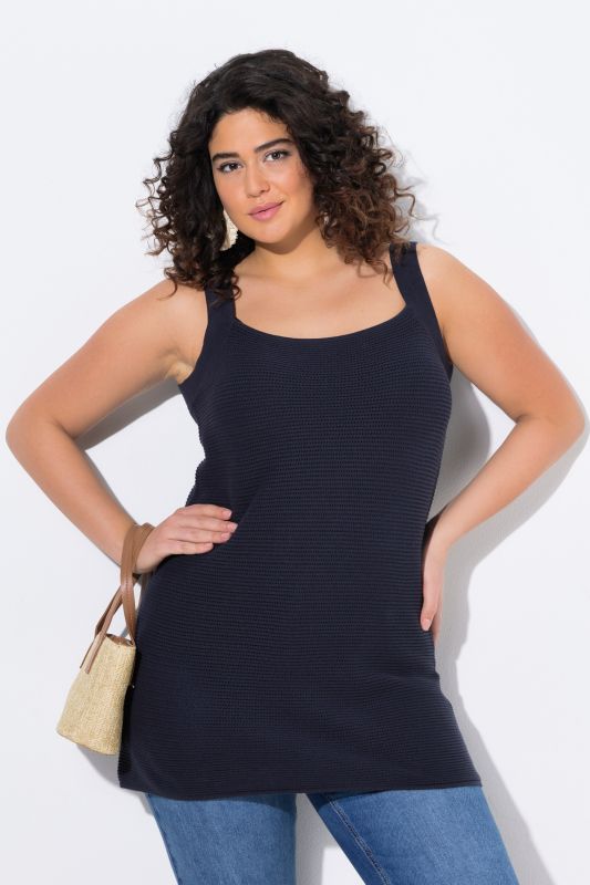 Débardeur en maille. Décolleté carré. Coton bio