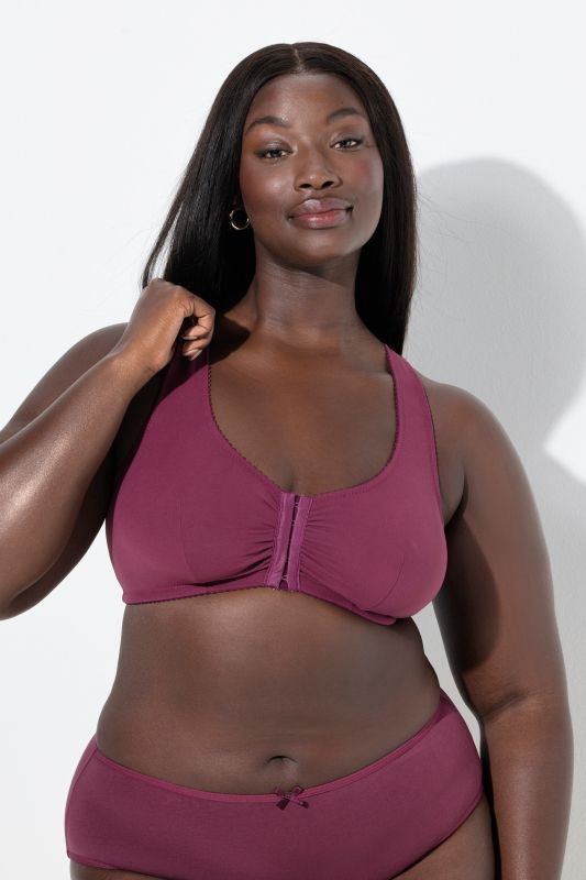 Bustier sans armatures avec dos en dentelle et fermeture à l'avant