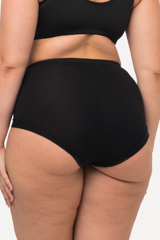 Culotte taille haute en jersey de coton, tour de cuisse échancré pour vous offrir un haut niveau de confort même si vous restez longtemps assise