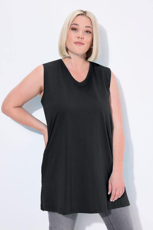 Débardeur en coton. Coupe Relaxed à encolure V