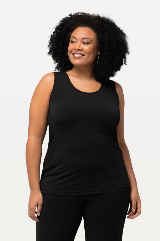 Débardeur à col rond, avec part d'élasthanne - jusqu'à la taille 68/70