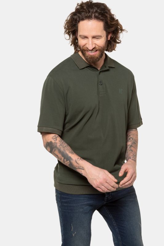 Polo en piqué à manches courtes, coupe ventre confort, collection Basic - du XXL au 10 XL