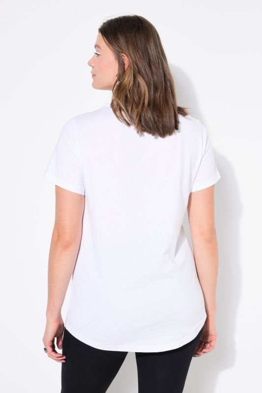 T-shirt long, encolure arrondie, oversize, manches courtes, lot de 2