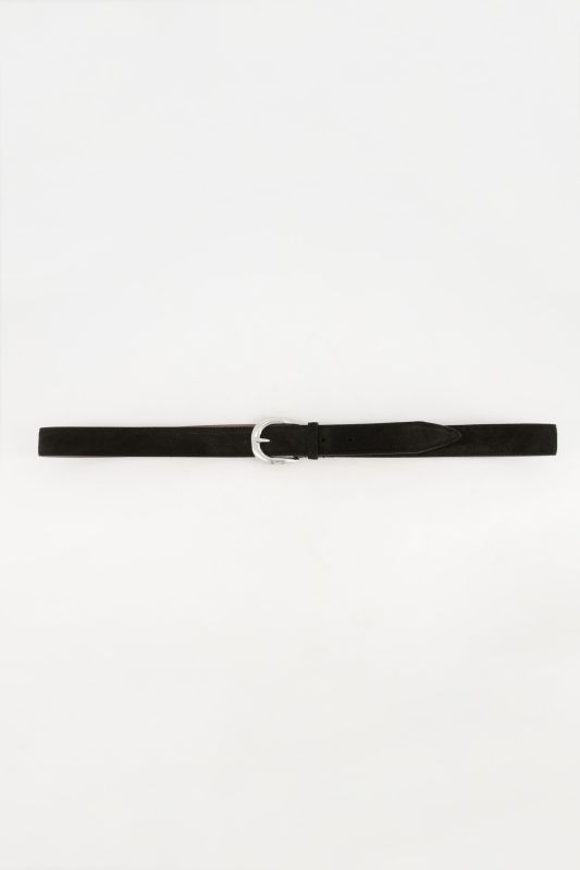 Ceinture aspect cuir suédé, boucle en métal