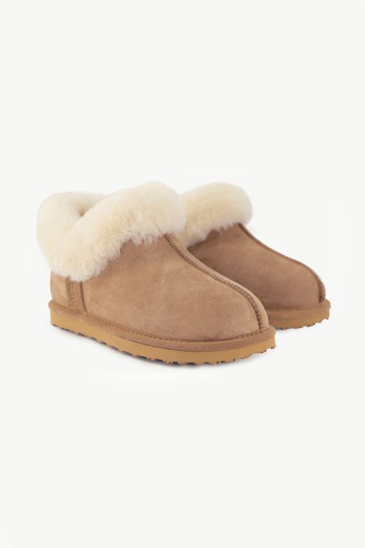 Chaussures en cuir suédé d'agneau, doublure en peau d'agneau