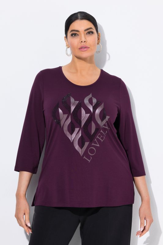 T-shirt Lovely, décolleté rond et manches 3/4, coupe Classic Fit