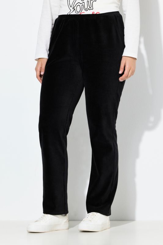 Pantalon en velours côtelé Ruby, jambe droite et taille élastique