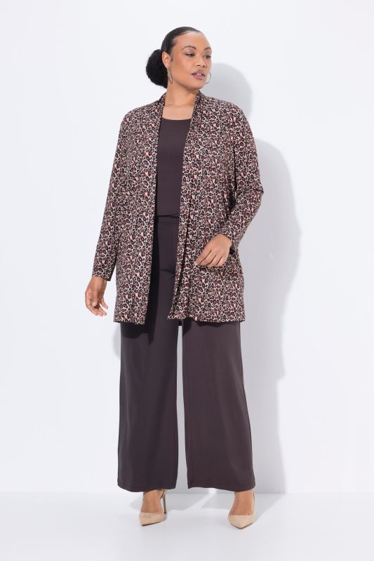 Veste en jersey, sans fermeture, encolure en V et manches longues
